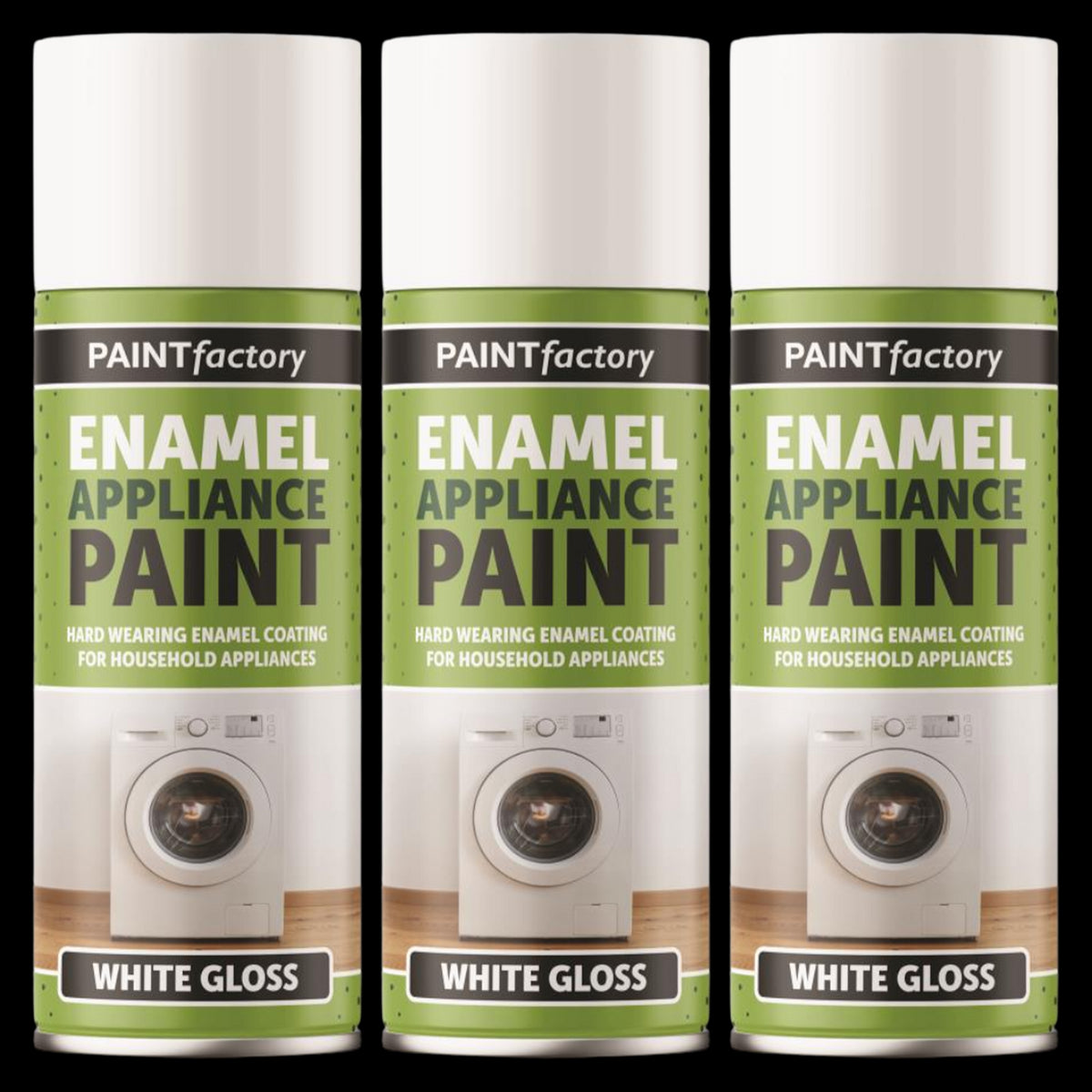 3X White Gloss Enamel Appliance Spray Paint 400ml Spray Paint