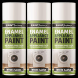 3X White Gloss Enamel Appliance Spray Paint 400ml Spray Paint