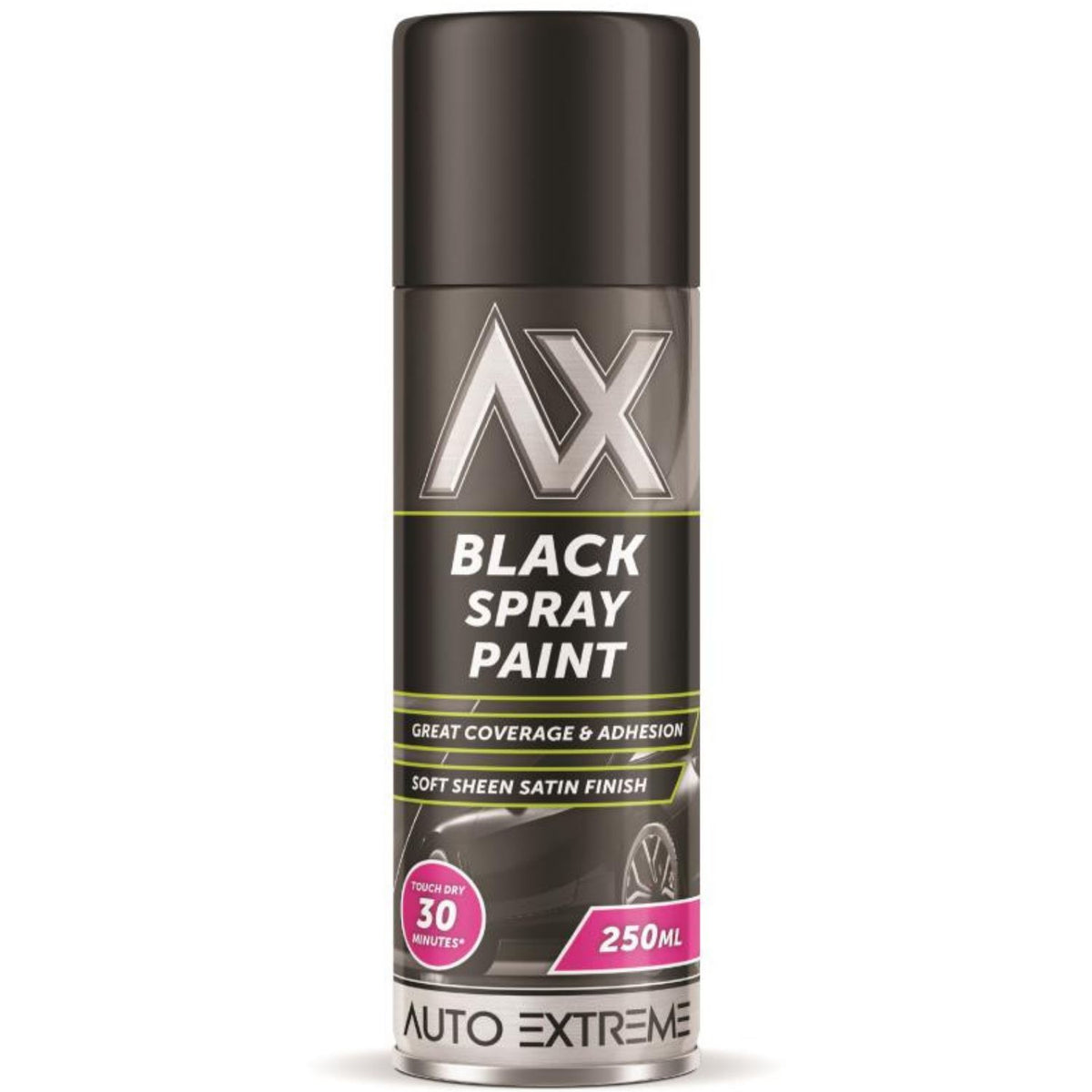 Auto Extreme Black Satin Spray Paint 250ml