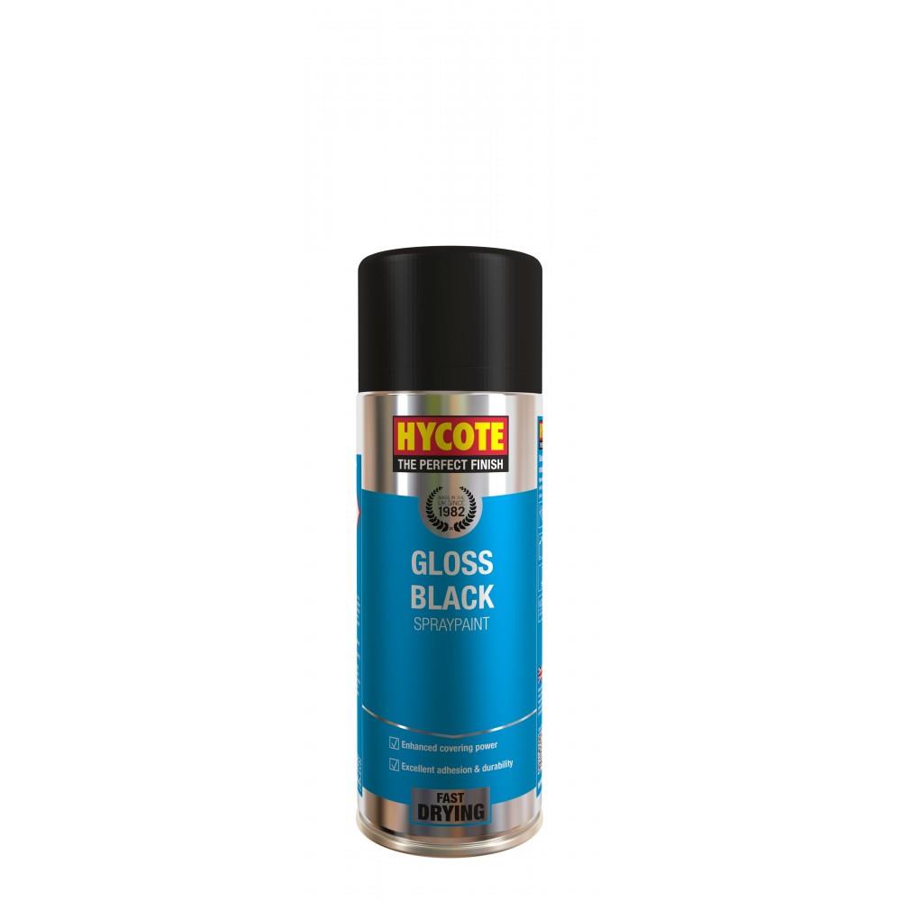 6X Hycote Gloss Black Spray Paint 400ml Spray Paint