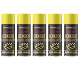 5X Paint Factory Fluorescent Neon Yellow Spray Paint 200ml