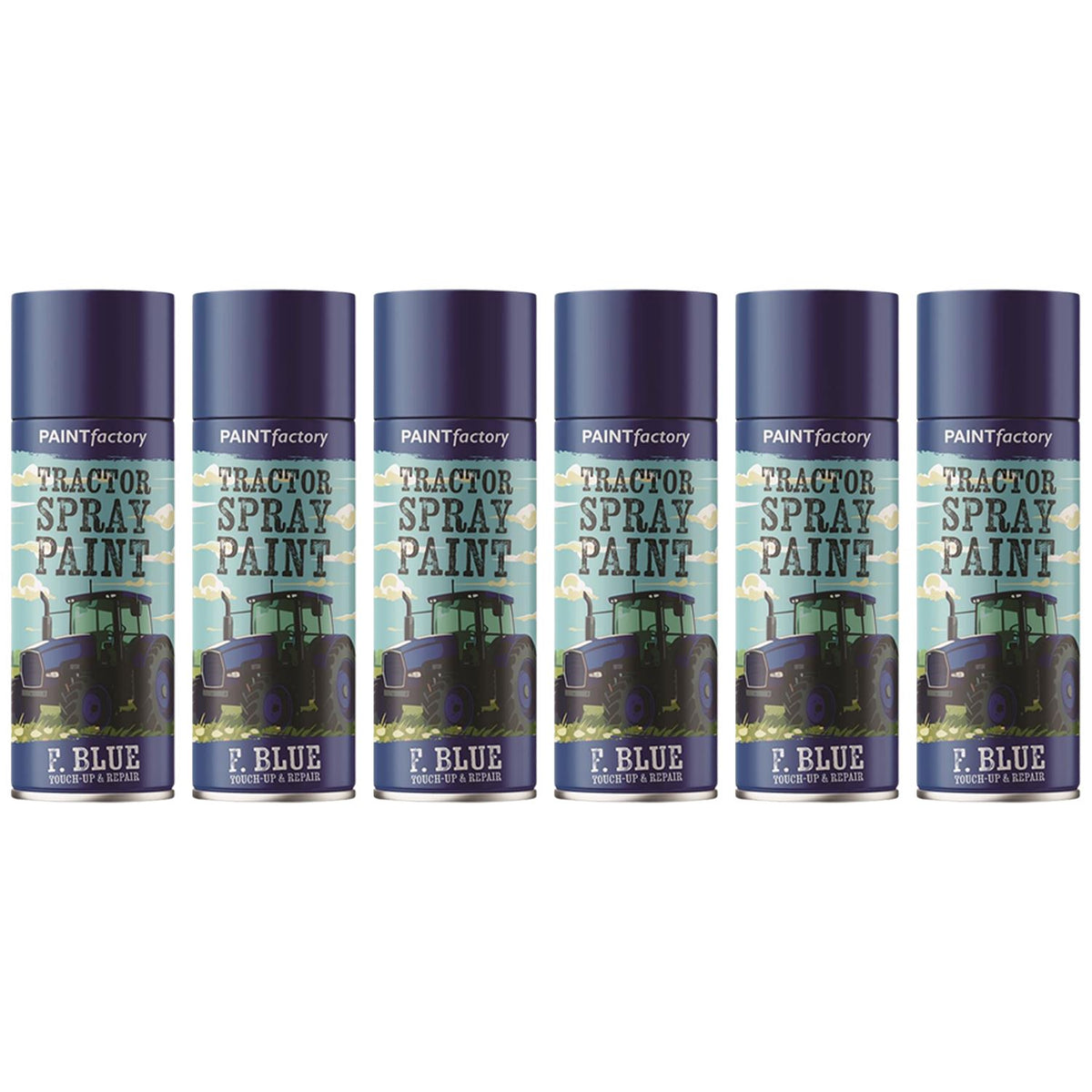 6X - Tractor Spray Paint Ford Blue 400ml Spray Paint