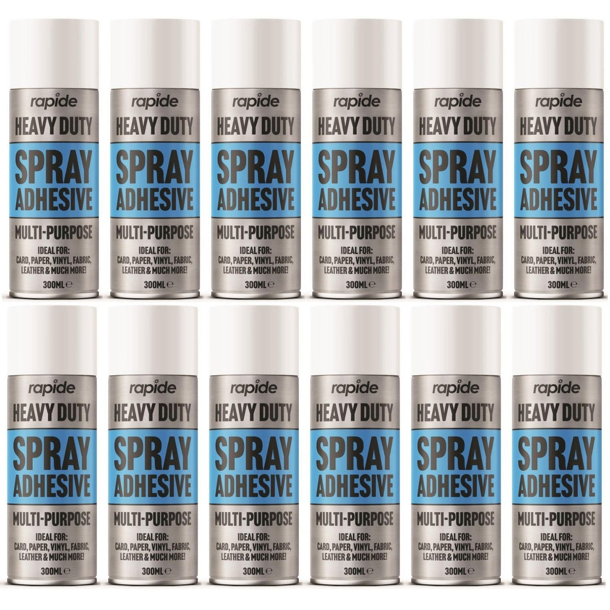 12X - Rapide Heavy Duty Spray Adhesive Glue 300ml