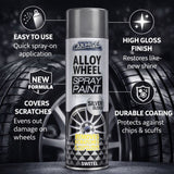 4X Alloy Wheel Silver Gloss Spray Paint 400ml