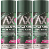 3X Auto Extreme Racing Green Spray Paint 400ml