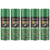 5X Grass Green Gloss Spray Paint 250ml