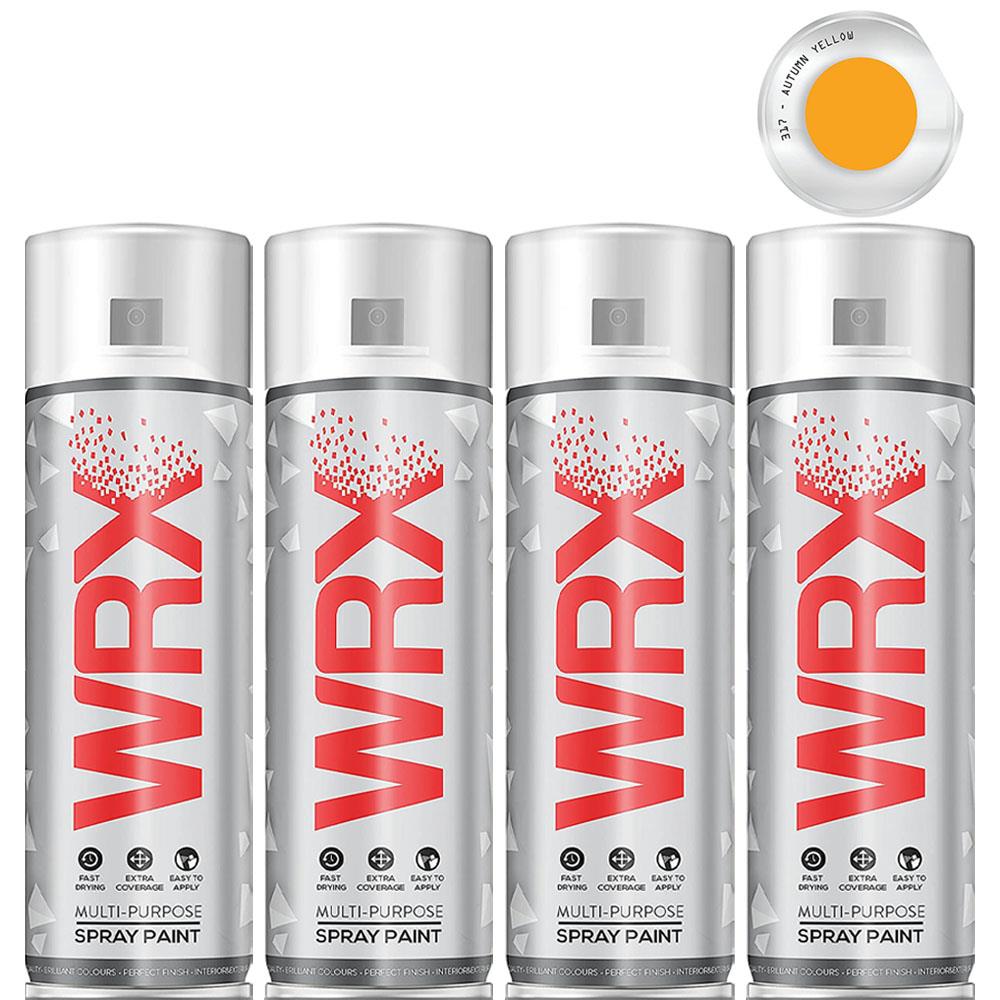 4X WRX Autumn Yellow Spray Paint 400ml Spray Paint