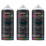 3X Midnight Black RAL 9005 Satin Spray Paint 400ml