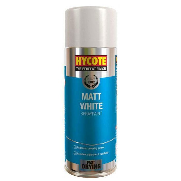 5X Hycote Matt White Spray Paint 400ml Spray Paint