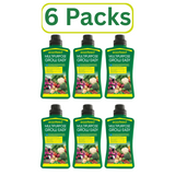 Six packs of Eazifeed multi purpose liquid plant food concentrate for healthy plant growth