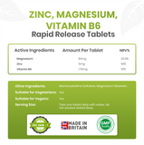 ZMA - Zinc Magnesium Vitamin B6 - 120 Tablets