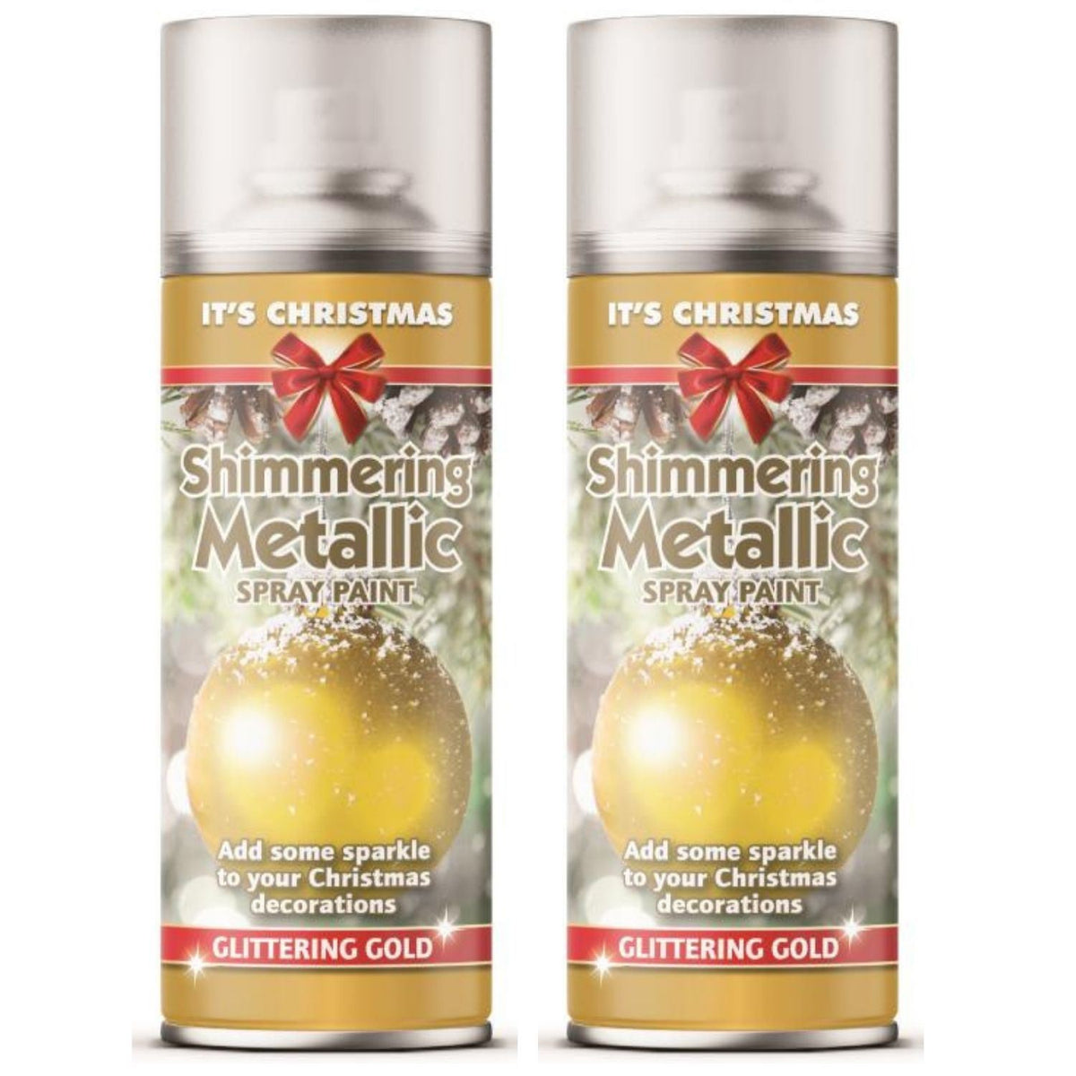 2X - Rapide Christmas Metallic Gold 200ml Spray Paint
