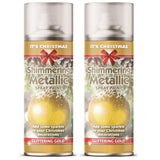 2X - Rapide Christmas Metallic Gold 200ml Spray Paint