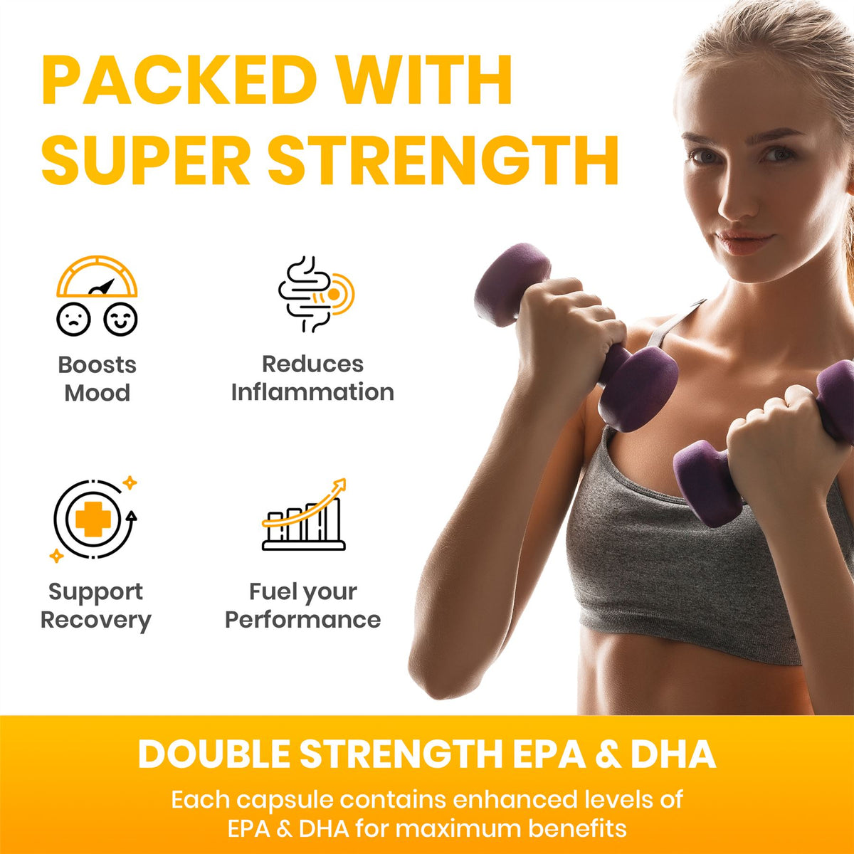 Omega 3 Fish Oil 1000mg - 180 Capsules Fish Oil