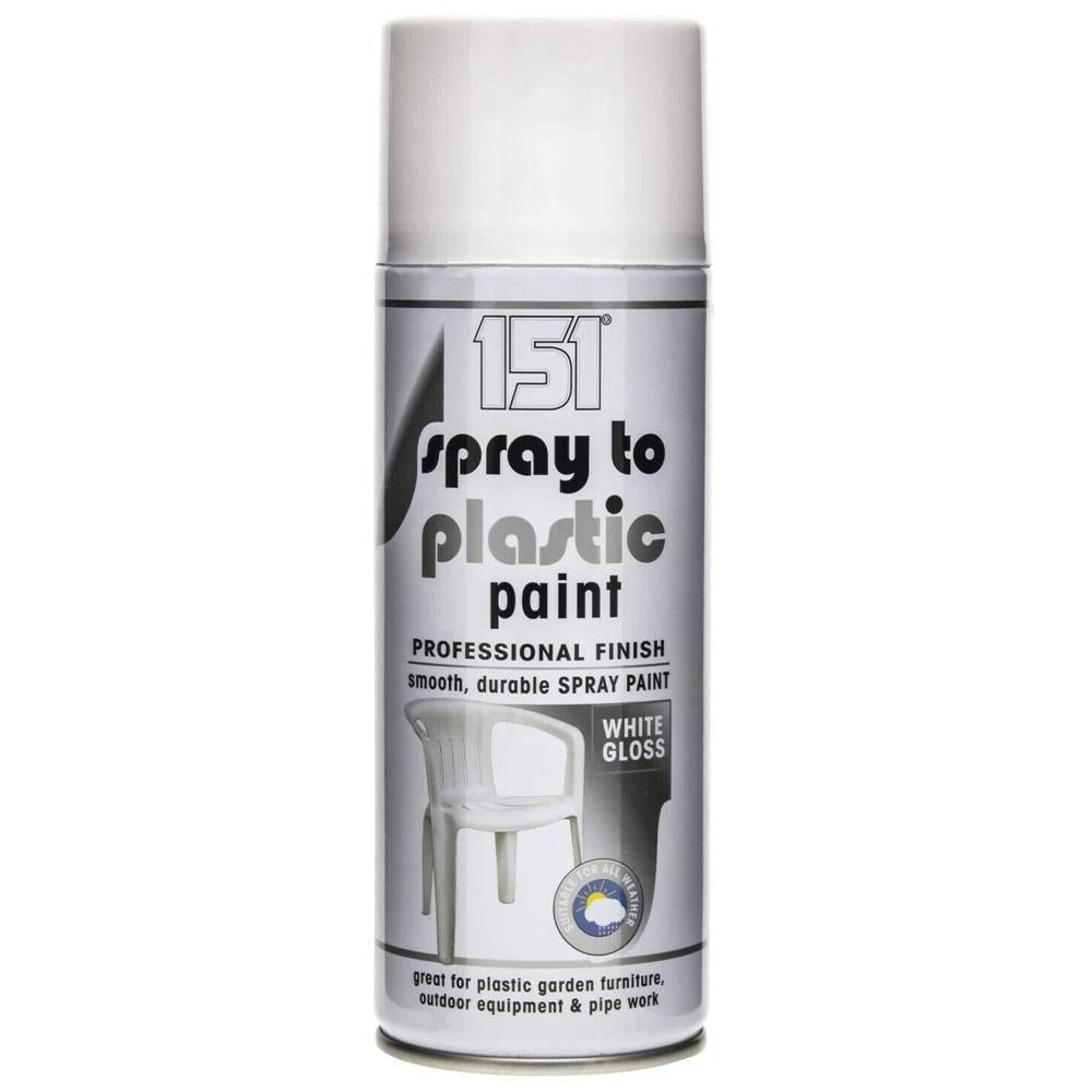 151 White Gloss Plastic Spray Paint 400ml Spray Paint