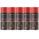 5X Paint Factory Red Fluorescent Neon Spray Paint 200ml