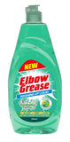 Elbow Grease washing up liquid in green bottle with eucalyptus fragrance for effective cleaning