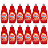 Pack of Elbow Grease washing up liquid bottles in red for effective dish cleaning