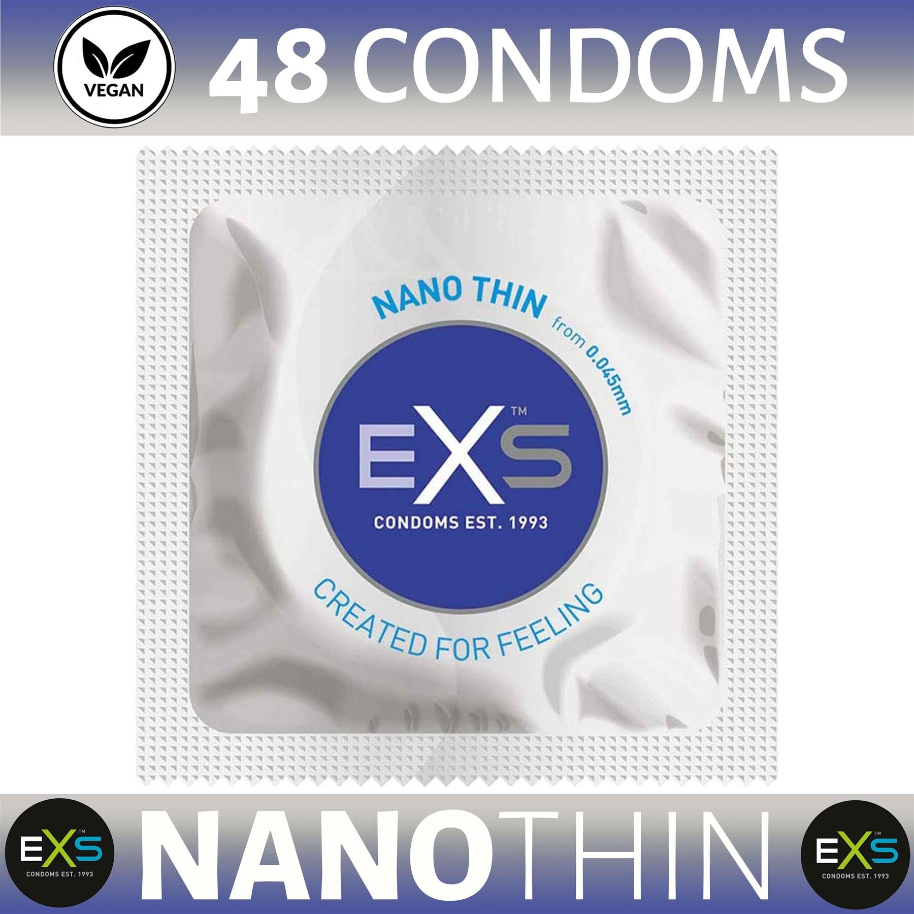 48X EXS Nano Thin Condoms Male Condom