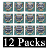 12X Hammerite Satin Black Paint 250ml Tin Paint