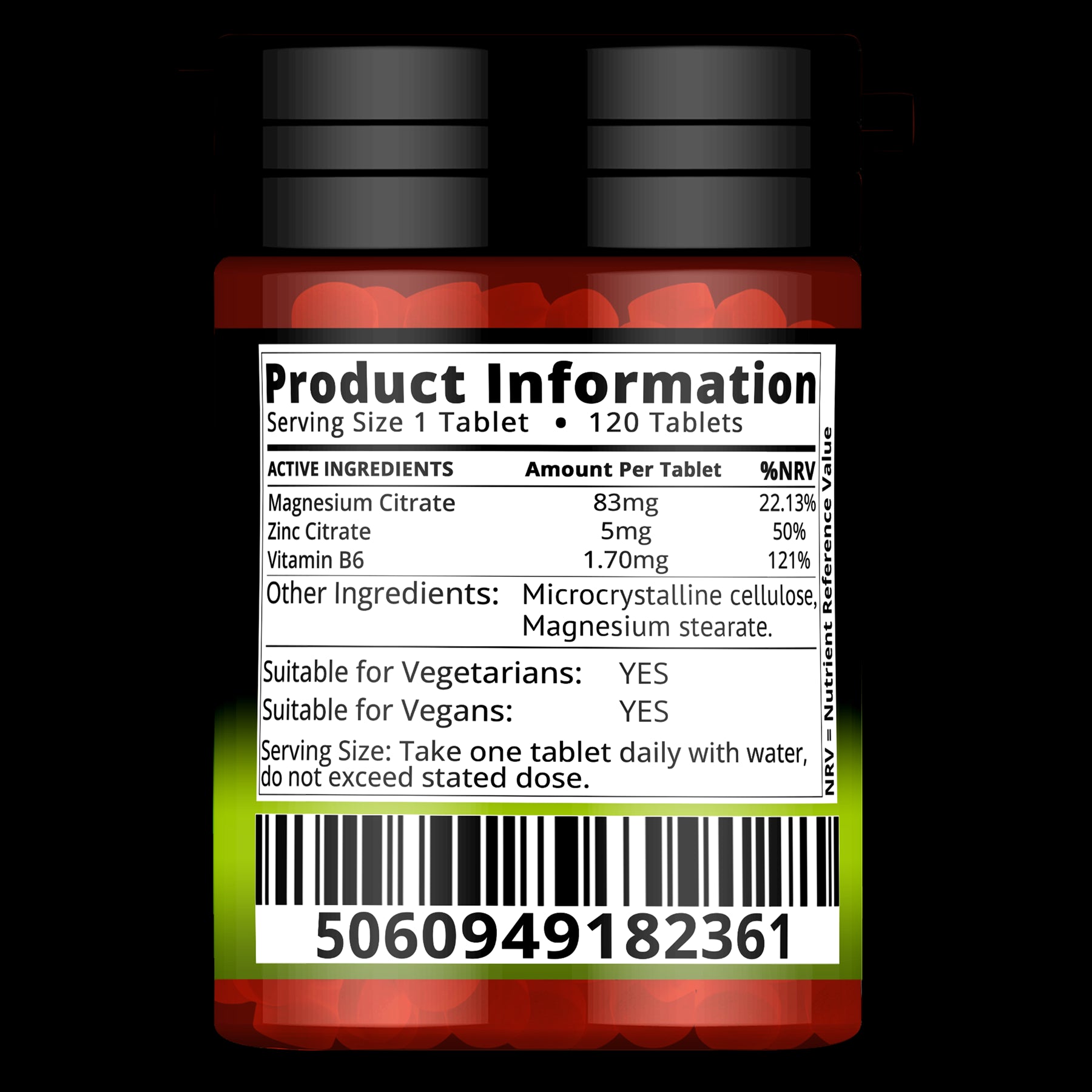ZMA - Zinc Magnesium Vitamin B6 - 120 Tablets ZMA