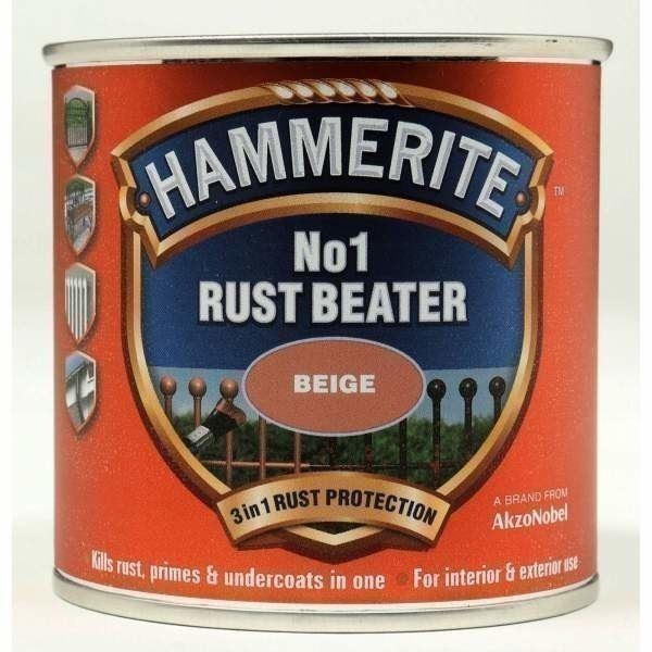 3X Hammerite No.1 Rustbeater Beige 250ml Rustbeater
