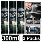 3X Black Plastic Bumper Restorer 300ml Spray Paint