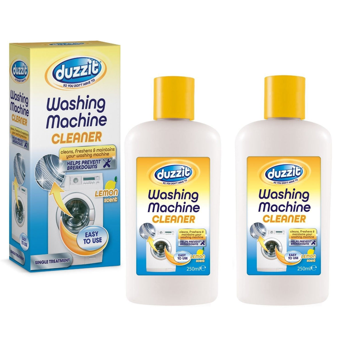 2X - Duzzit Washing Machine Cleaner Citrus 250ml