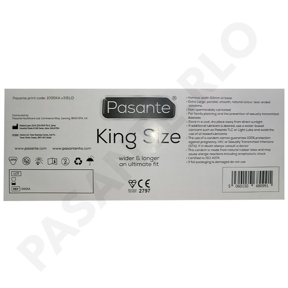 12X Pasante King Size Condoms Male Condom