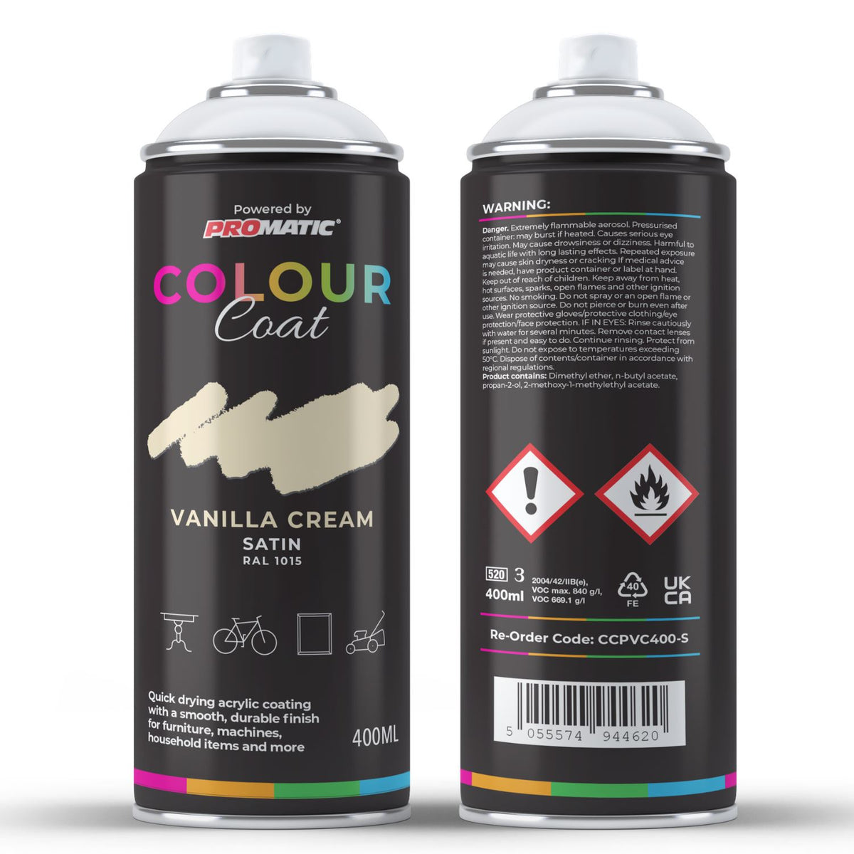 Vanilla Cream RAL 1015 Satin Spray Paint 400ml