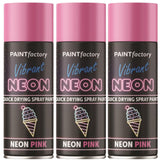 3X Paint Factory Fluorescent Neon Pink Spray Paint 200ml