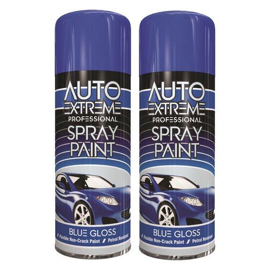 2X Auto Extreme Blue Spray Paint 400ml