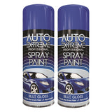 2X Auto Extreme Blue Spray Paint 400ml