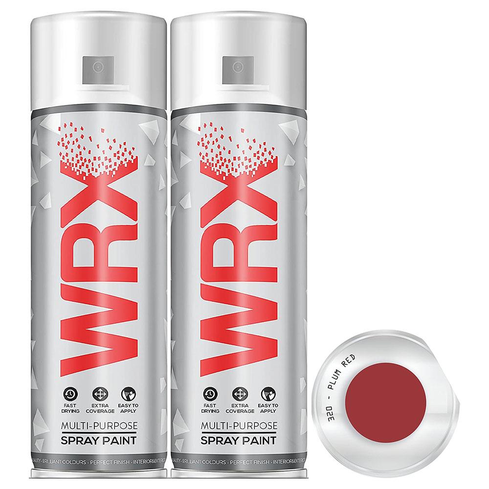 2X WRX Flat Plum Red Spray Paint 400ml Spray Paint