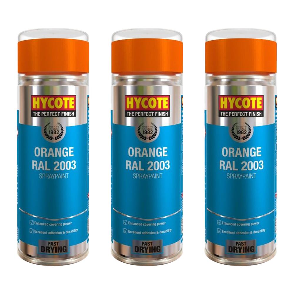 3X Hycote Orange Spray Paint 400ml Spray Paint