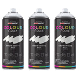 3X Snow White RAL 9010 Matt Spray Paint 400ml