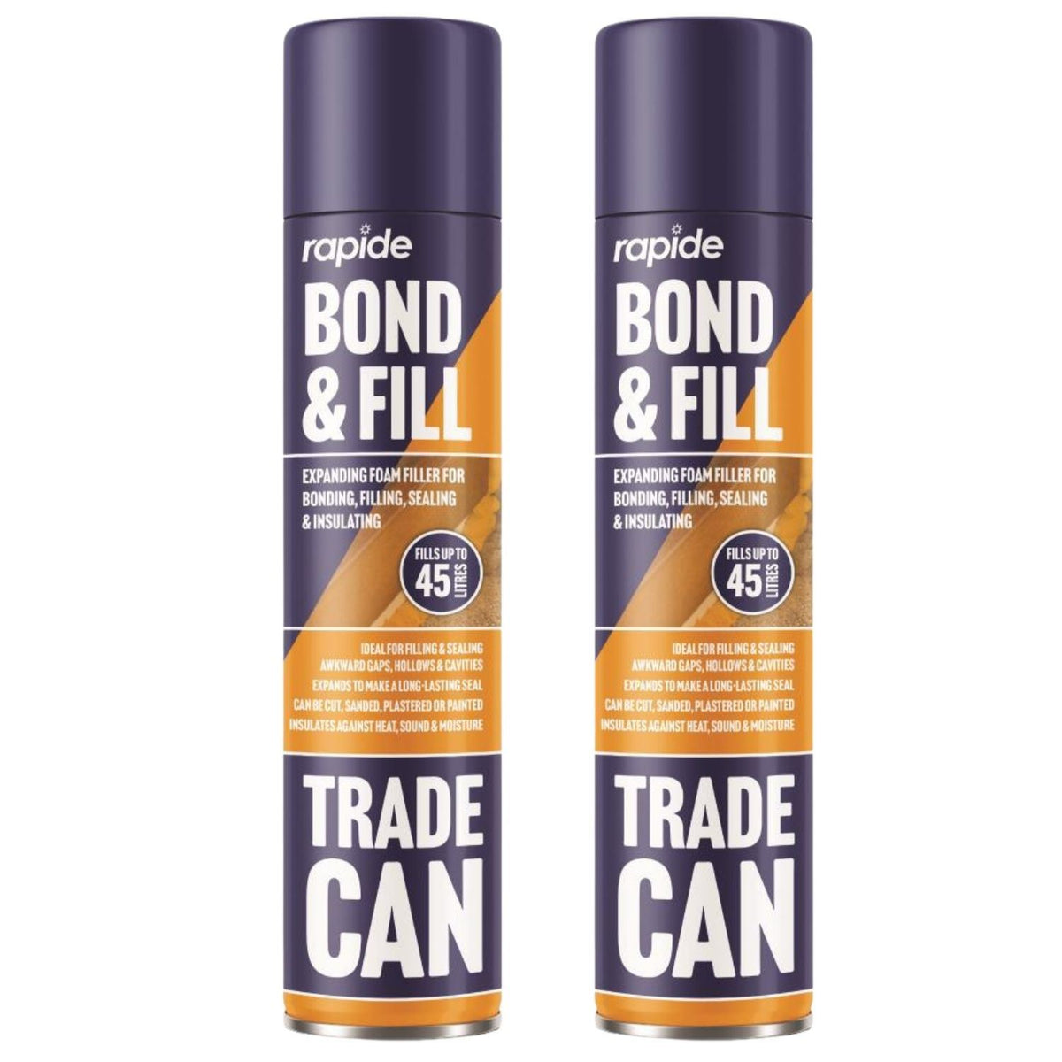 2X - Rapide Expanding Foam Pu Bond And Fill Spray 750ml