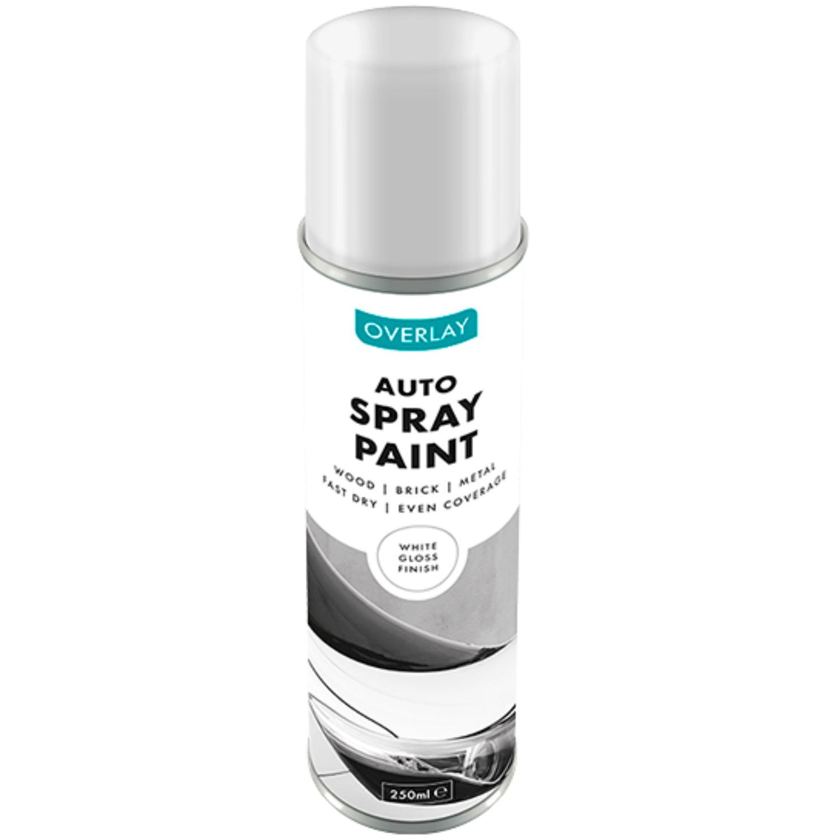 Overlay Gloss White Auto Professional Spray Paint 250ml
