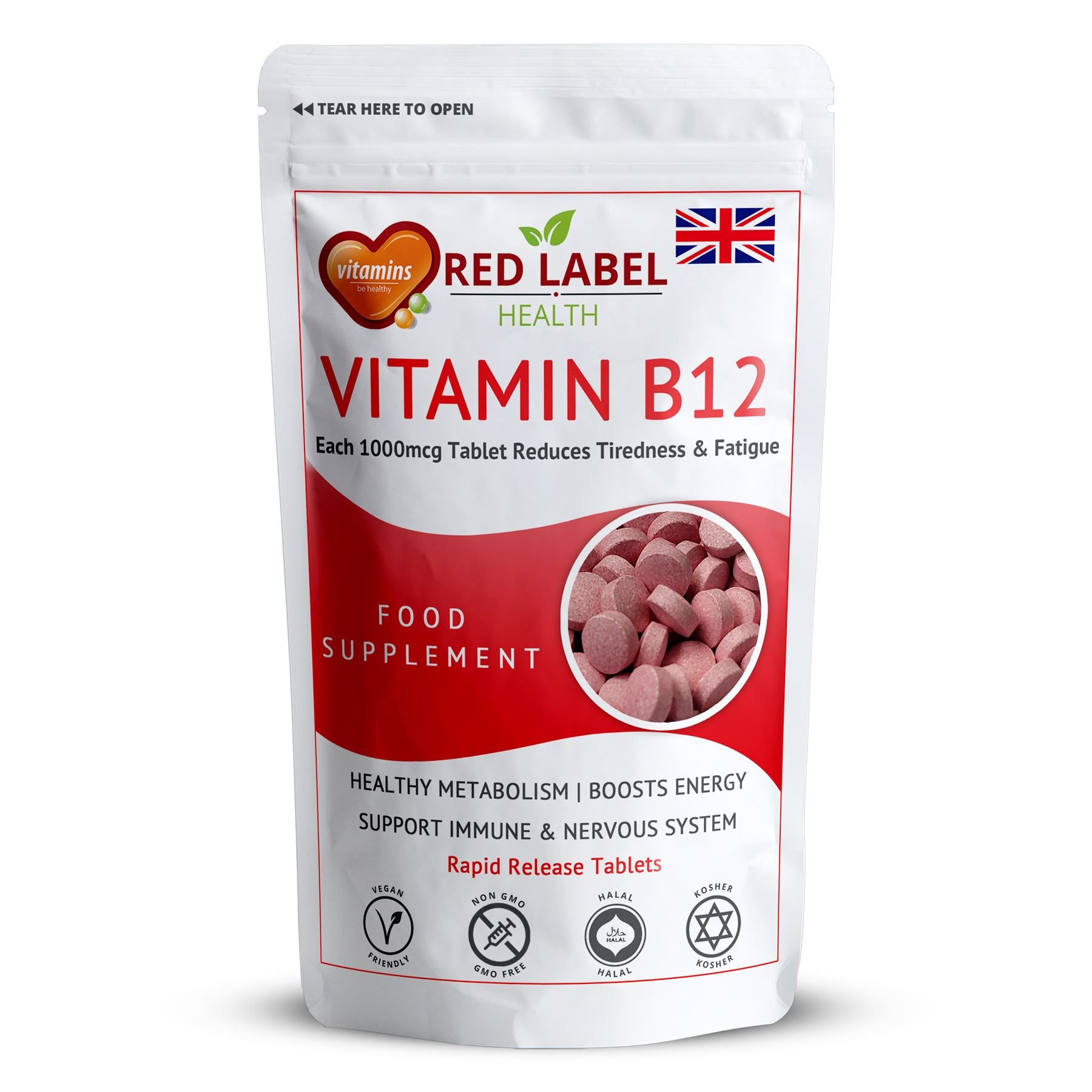 Vitamin B12 1000mcg - 200 Tablets Vitamin B12