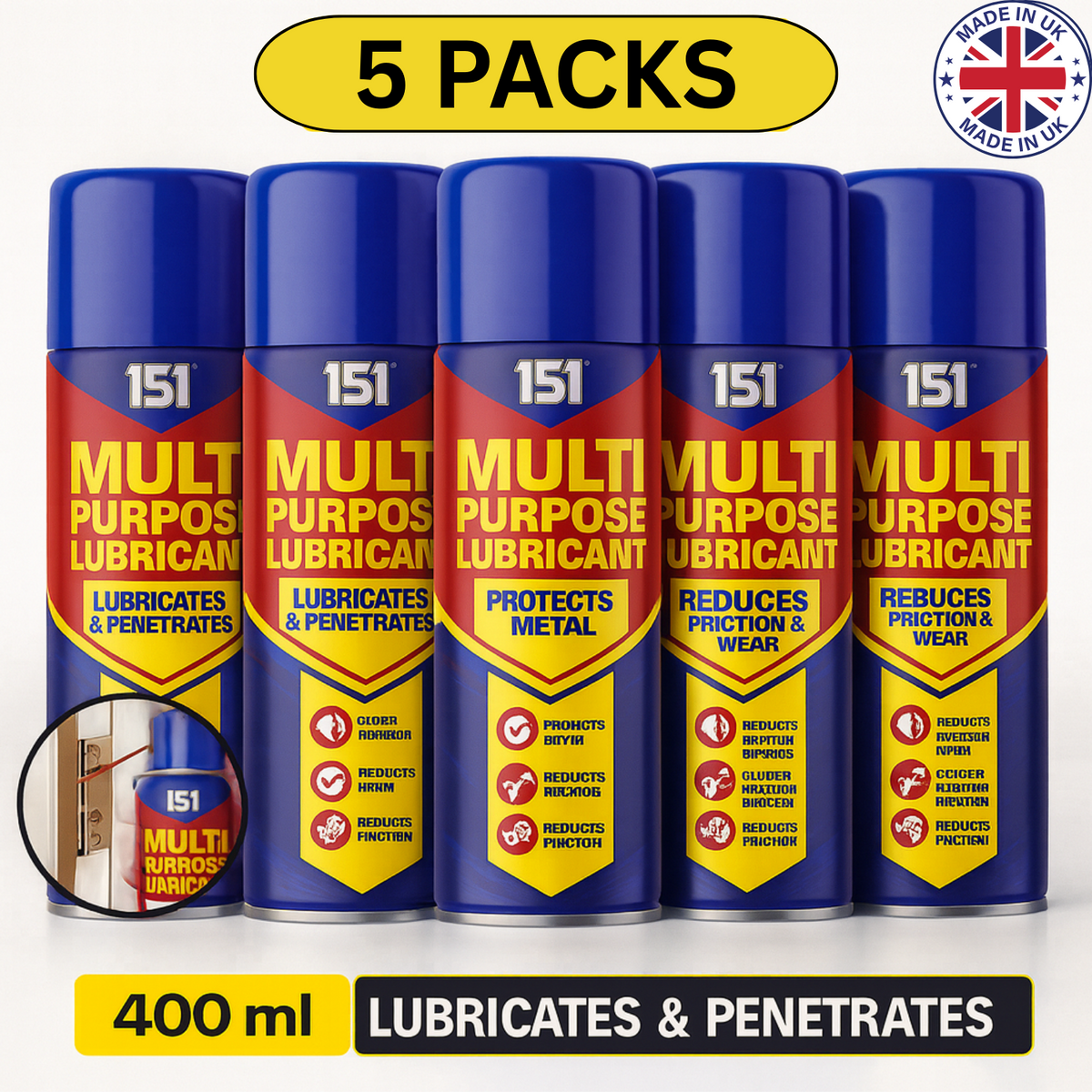 5X 151 Multi-Purpose Lubricant Spray lubricants & Penetrates 300ml