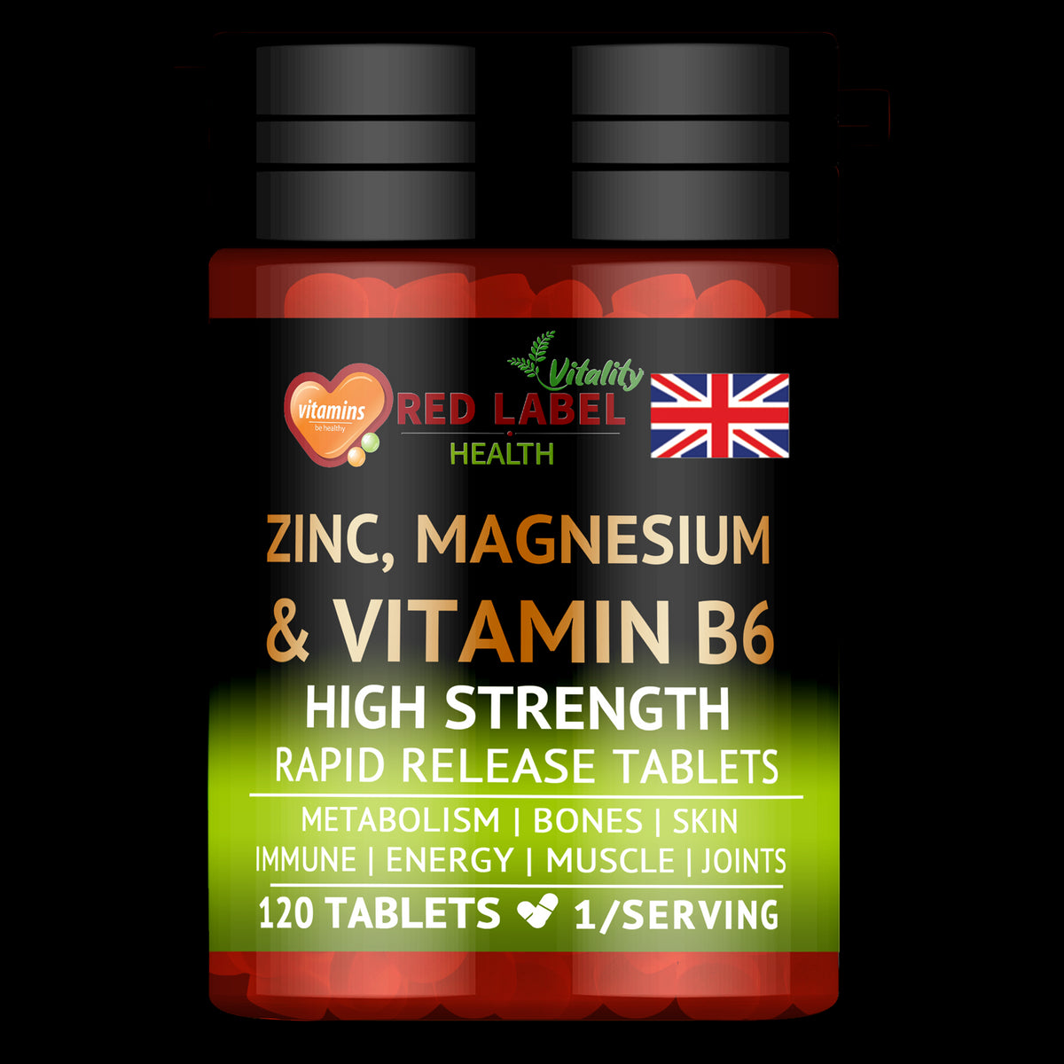 ZMA - Zinc Magnesium Vitamin B6 - 120 Tablets ZMA