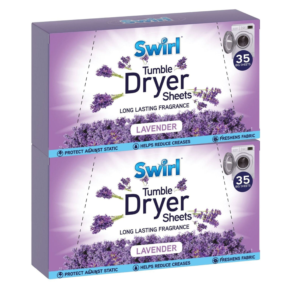 2X - Swirl Tumble Dryer Sheets Lavender 35Pk