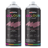 2X Crimson Sunset RAL 340 40 40 Gloss Spray Paint 400ml