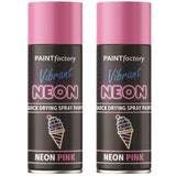 2X Paint Factory Fluorescent Neon Pink Spray Paint 200ml