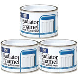 3X Radiator Enamel White Paint Tin 180ml Tin Paint