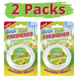 2X Duzzit Fresh Lemon Scented Oval Fridge Freshener