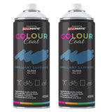 2X Brilliant Sapphire RAL 5007 Gloss Spray Paint 400ml