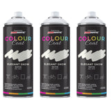 3X Elegant Snow RAL 9012 Satin Spray Paint 400ml