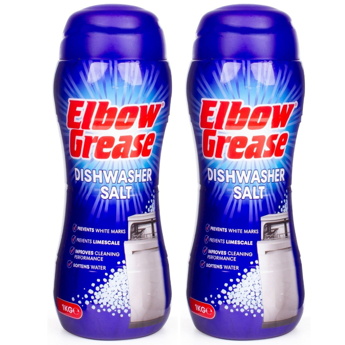 2X - Elbow Grease Dishwasher Salt 1Kg