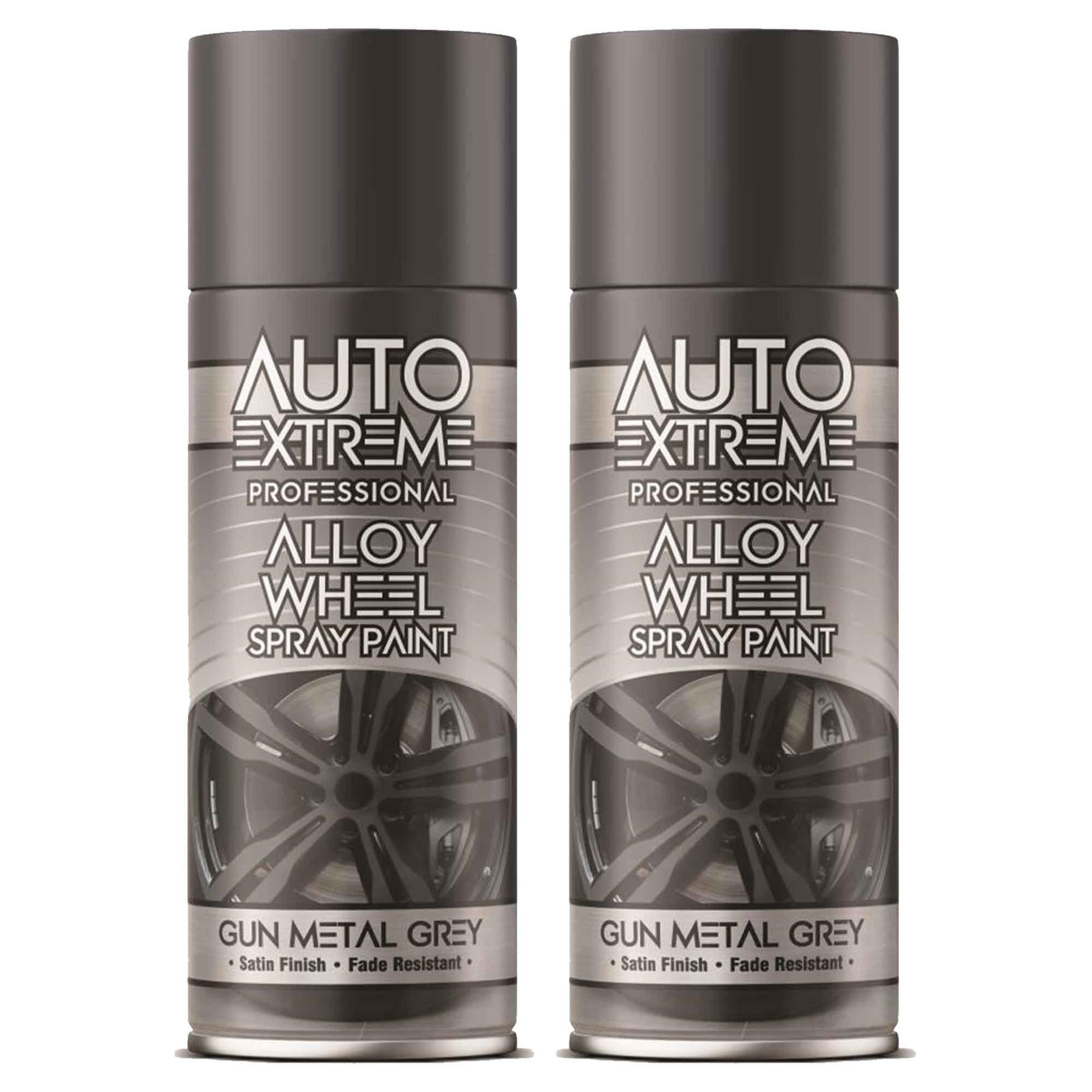 2X Auto Extreme Gun Metal Grey Spray Paint 400ml Spray Paint